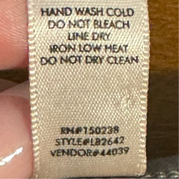 Willow & Root Women's Scoop Neck Lace Up Short Sleeve Taupe Top Size XL - Picture 8 of 8